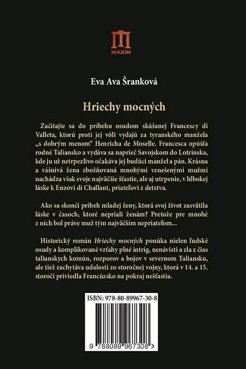 Hriechy mocných - Eva Ava Šranková